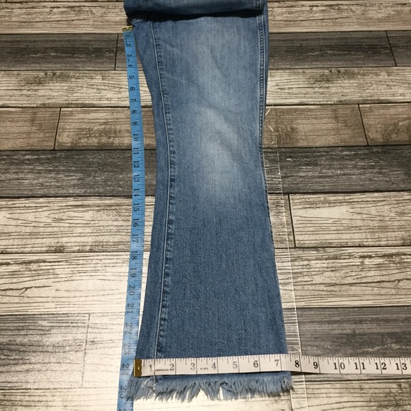 Madewell Cali Demi Boot Jeans Women’s 26 Blue (Inseam 25) Raw Hem - Picture 2 of 9